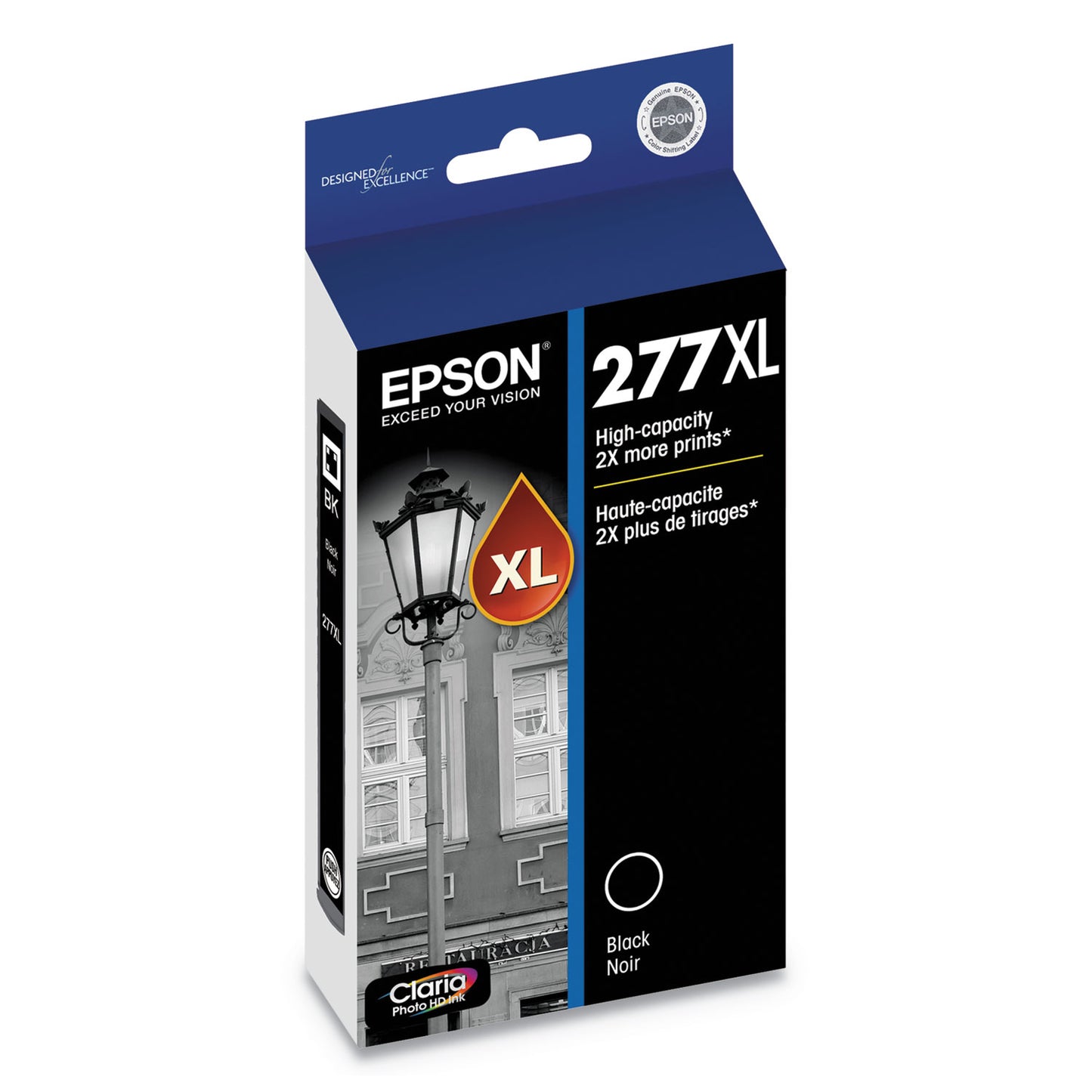 Epson® T277XL120-S (277XL) Claria High-Yield Ink, 500 Page-Yield, Black (EPST277XL120S)