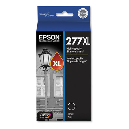 Epson® T277XL120-S (277XL) Claria High-Yield Ink, 500 Page-Yield, Black (EPST277XL120S)