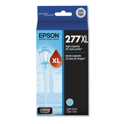 Epson® T277XL520-S (277XL) Claria High-Yield Ink, 740 Page-Yield, Light Cyan (EPST277XL520S)