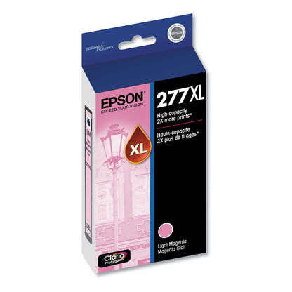Epson® T277XL620-S (277XL) Claria High-Yield Ink, 740 Page-Yield, Light Magenta (EPST277XL620S)