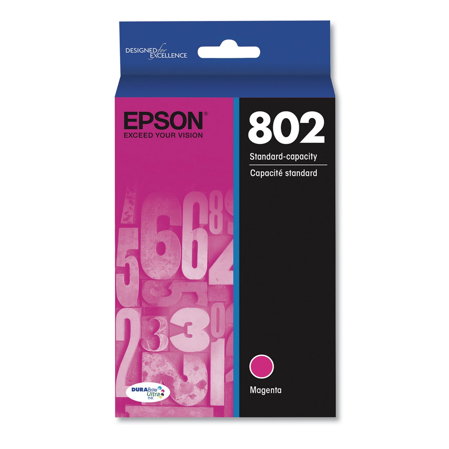 Epson® T802320-S (802) DURABrite Ultra Ink, 650 Page-Yield, Magenta (EPST802320S)