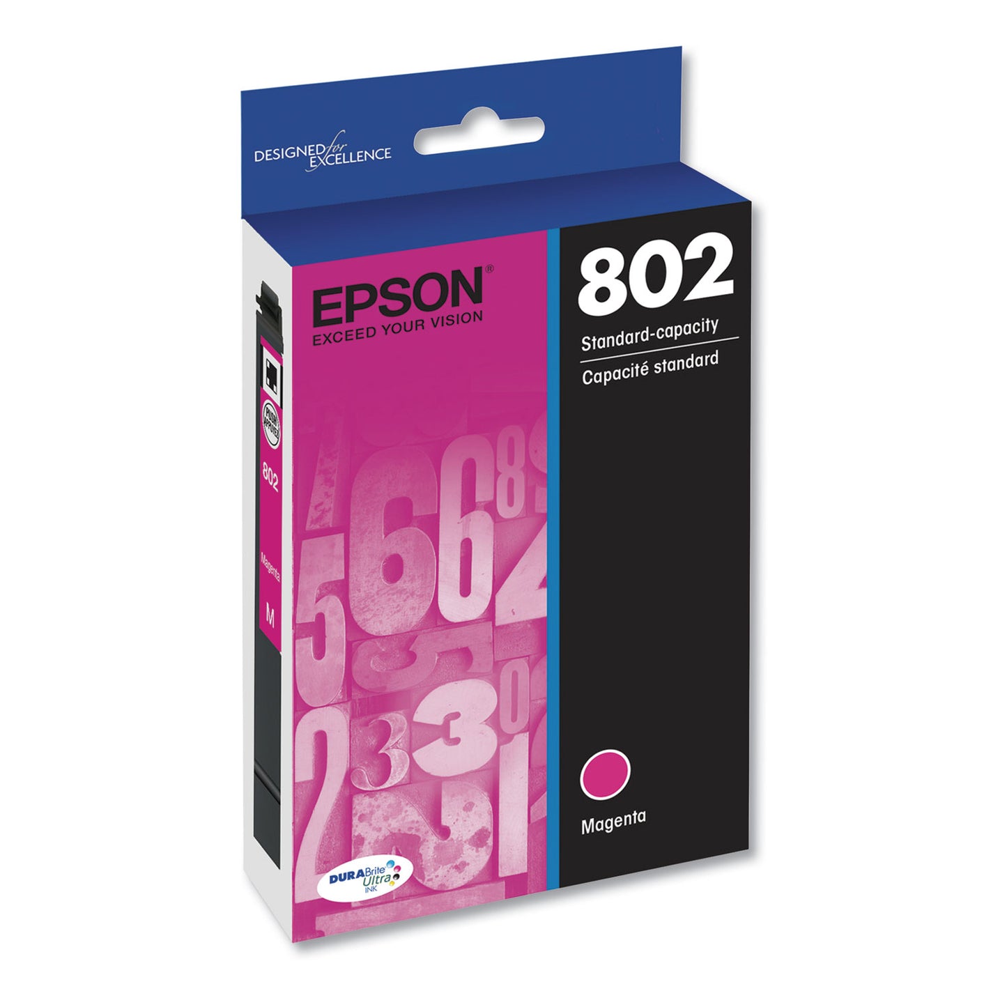 Epson® T802320-S (802) DURABrite Ultra Ink, 650 Page-Yield, Magenta (EPST802320S)