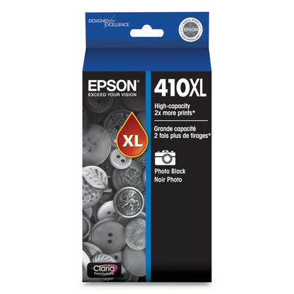 Epson® T410XL120-S (410XL) Claria High-Yield Photo Ink, 500 Page-Yield, Black (EPST410XL120S)