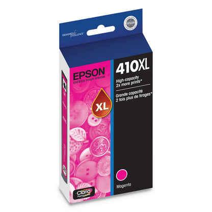Epson® T410XL320-S (410XL) Claria High-Yield Ink, 650 Page-Yield, Magenta (EPST410XL320S)