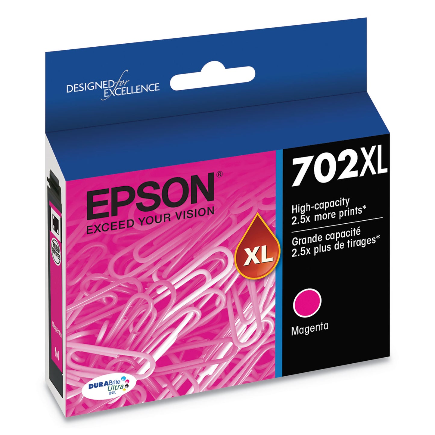 Epson® T702XL320-S (702XL) DURABrite Ultra High-Yield Ink, 950 Page-Yield, Magenta (EPST702XL320S)
