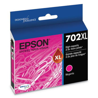Epson® T702XL320-S (702XL) DURABrite Ultra High-Yield Ink, 950 Page-Yield, Magenta (EPST702XL320S)