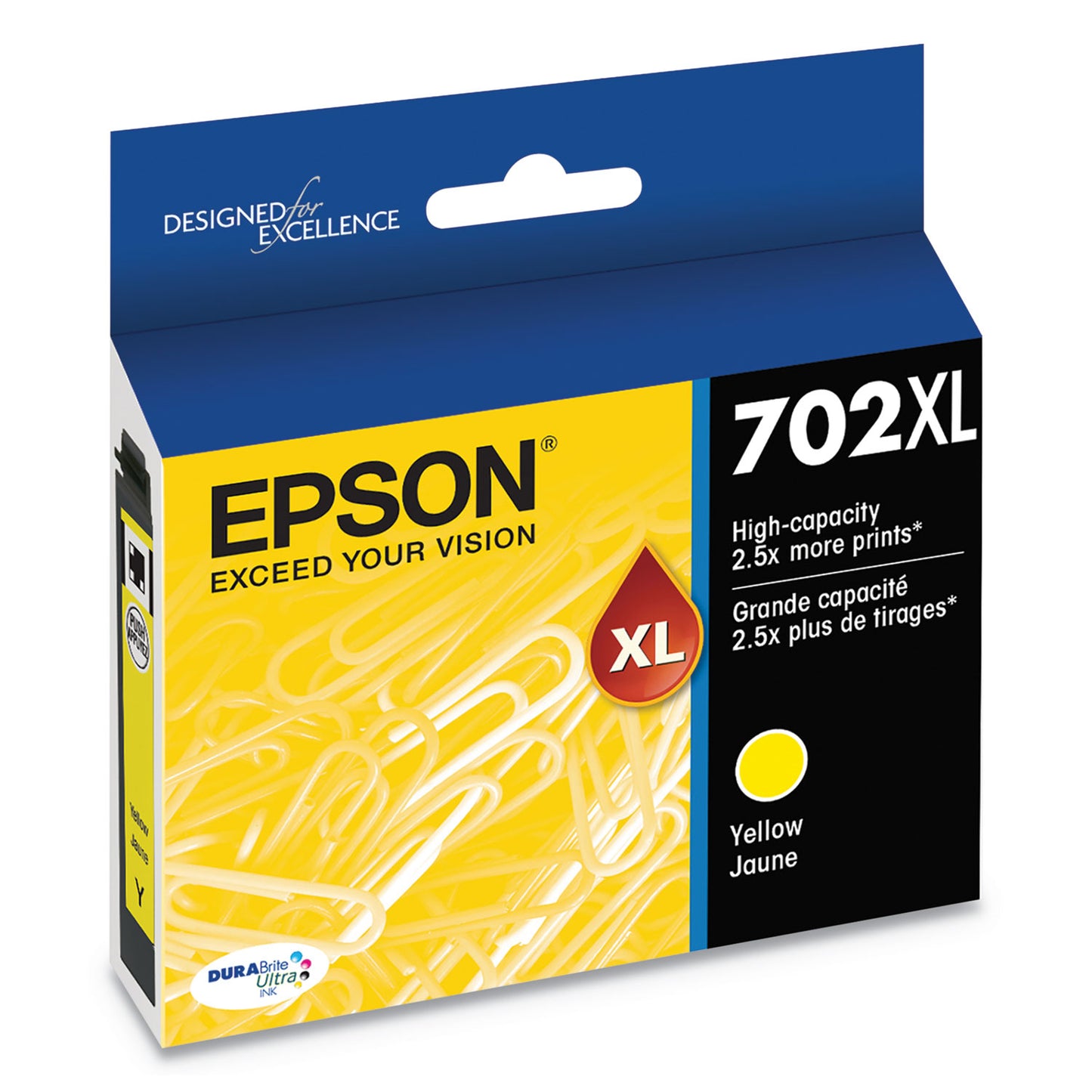 Epson® T702XL420-S (702XL) DURABrite Ultra High-Yield Ink, 950 Page-Yield, Yellow (EPST702XL420S)