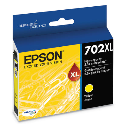 Epson® T702XL420-S (702XL) DURABrite Ultra High-Yield Ink, 950 Page-Yield, Yellow (EPST702XL420S)
