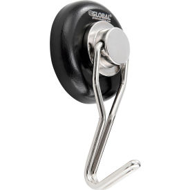 Global Industrial Neodymium Swiveling Magnetic Hook, Black Powdered Coat, 65 Lbs. Pull, 6/Pack (WB320755)