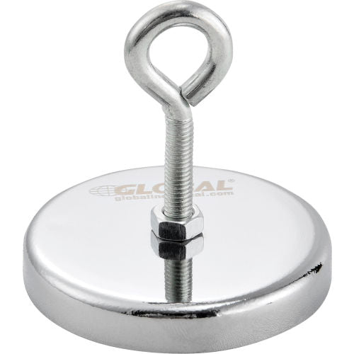 Global Industrial Ceramic Hang-It Magnet w/ Attached Eyebolt, 35 Lbs. Pull, 6/Pack (WB320761)