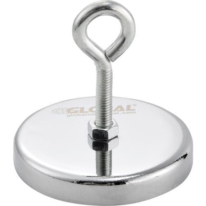 Global Industrial Ceramic Hang-It Magnet w/ Attached Eyebolt, 35 Lbs. Pull, 6/Pack (WB320761)