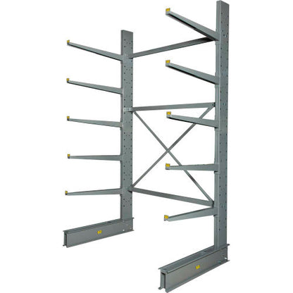 Global Industrial Single Sided Cantilever Rack Starter, 2" Lip72"Wx46"Dx120"H - Best Value Series (WB320824)