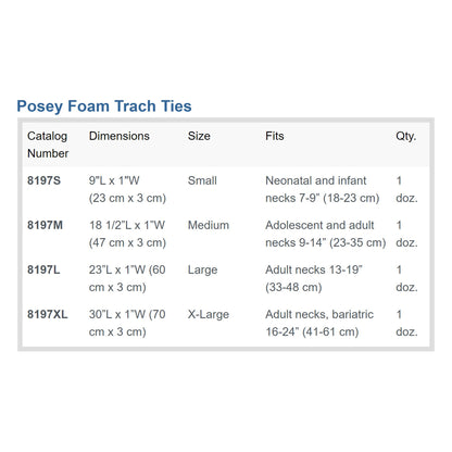 POSEY® Tracheostomy Tube Holder 1 X 23-1/2 Inch Adult (702202_EA)