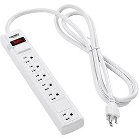 Global Industrial Surge Protected Power Strip, 5+1 Outlets, 15A, 90 Joules, 6' Cord (WB501617)