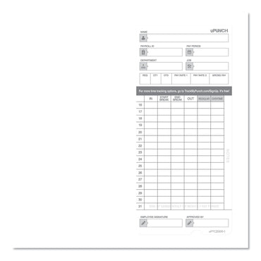 upunch-time-clock-cards-for-upunch-hn2000-hn4000-hn4600-two-sides-7-5-x-3-5-100-pack-ppzhntcl2100_2