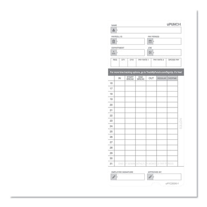 upunch-time-clock-cards-for-upunch-hn2000-hn4000-hn4600-two-sides-7-5-x-3-5-100-pack-ppzhntcl2100_2