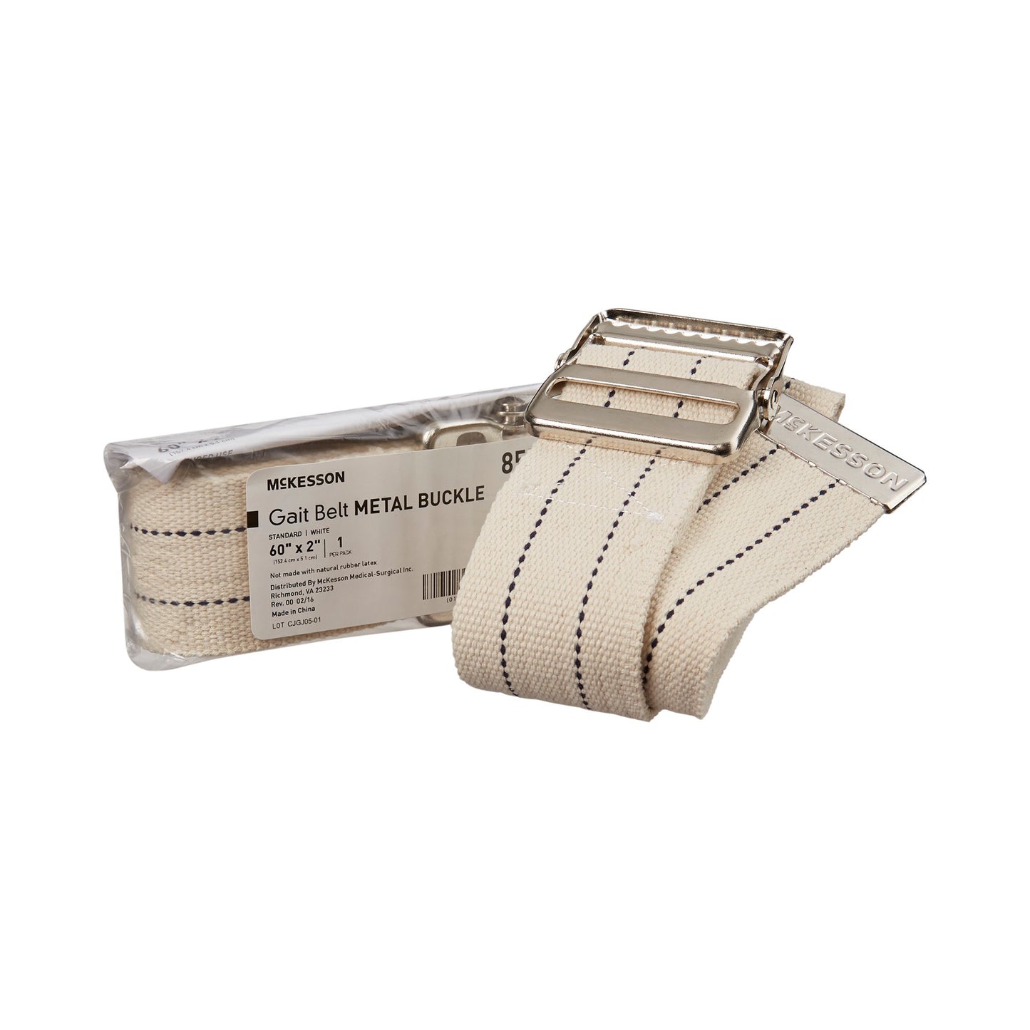 McKesson Gait Belt 60 Inch Length White Polyester (864676_CS)