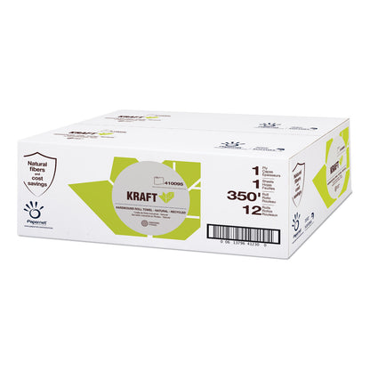 Papernet® Kraft Tech Hardwound Paper Towel, Kraft, 1-Ply, 5.5 x 5.5, Brown, 350 ft/Roll, 12 Rolls/Carton (SOD410095)