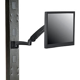 Global Industrial Gas Spring LED or LCD Monitor Arm w/ VESA Plate For Orbit Workstation, Black (WB436946BK)