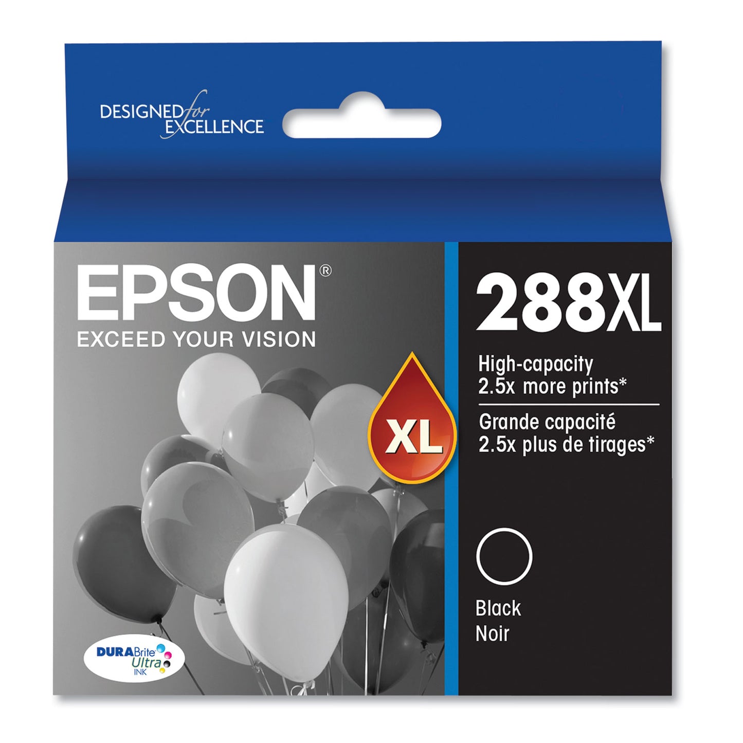 Epson® T288XL120-S (T288XL) DURABrite Ultra High-Yield Ink, 500 Page-Yield, Black (EPST288XL120S)