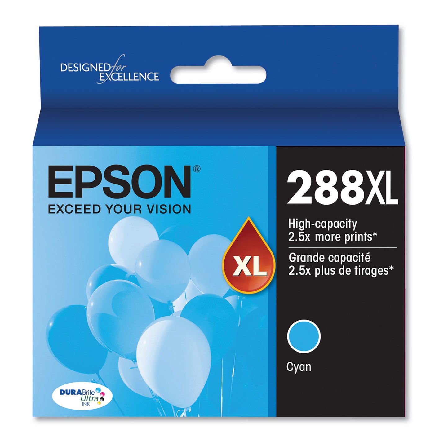 Epson® T288XL220-S (T288XL) DURABrite Ultra High-Yield Ink, 450 Page-Yield, Cyan (EPST288XL220S)