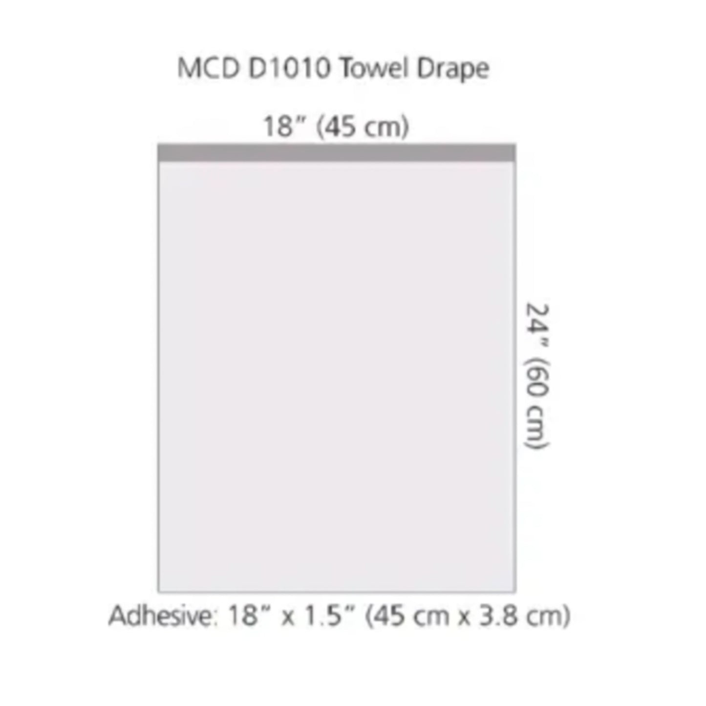 Cardinal General Purpose Drape Towel Drape with Adhesive Strip 18 W X 24 L Inch Sterile (860900_CS)