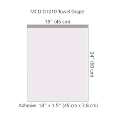 Cardinal General Purpose Drape Towel Drape with Adhesive Strip 18 W X 24 L Inch Sterile (860900_CS)