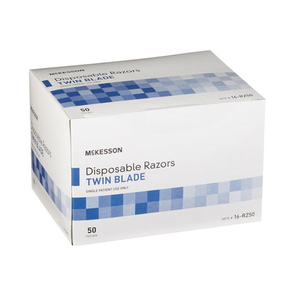 McKesson Personal Razor Single Edge Twin Blade NonSterile Disposable (474704_EA)