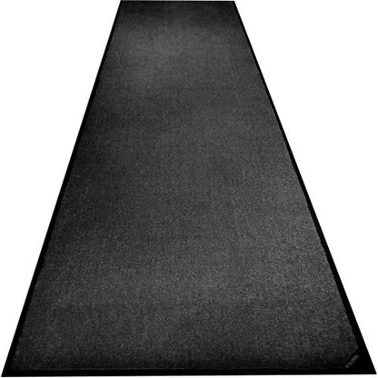 Global Industrial Plush Entrance Mat, 3/8" Thick, 3'Wx10'L, Charcoal Black (WB800377BK)