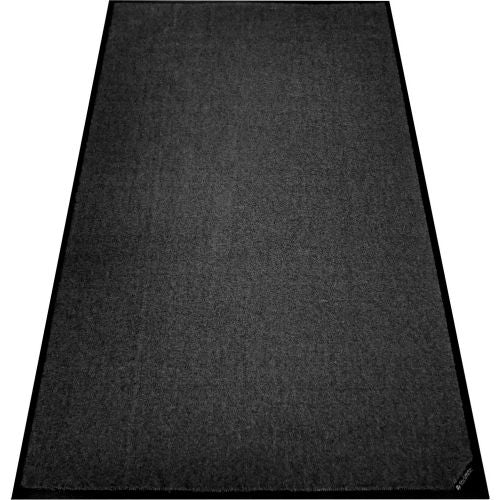Global Industrial Plush Entrance Mat, 3/8" Thick, 3'Wx5'L, Charcoal Black (WB800376BK)
