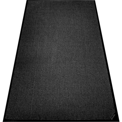 Global Industrial Plush Entrance Mat, 3/8" Thick, 3'Wx5'L, Charcoal Black (WB800376BK)