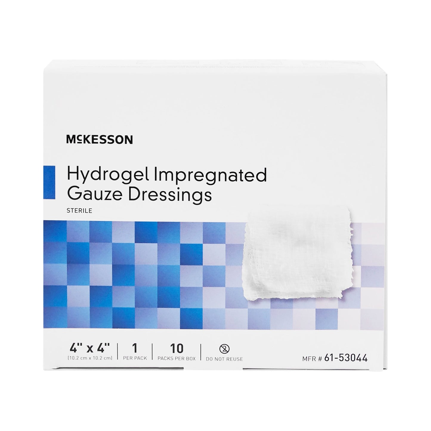 McKesson Hydrogel Wound Dressing Impregnated 4 X 4 Inch Sterile (488936_BX)