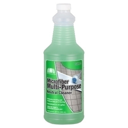 Hospeco® Microfiber Multi-Purpose Neutral Cleaner, 12x1 Quart (HOS32MFC)