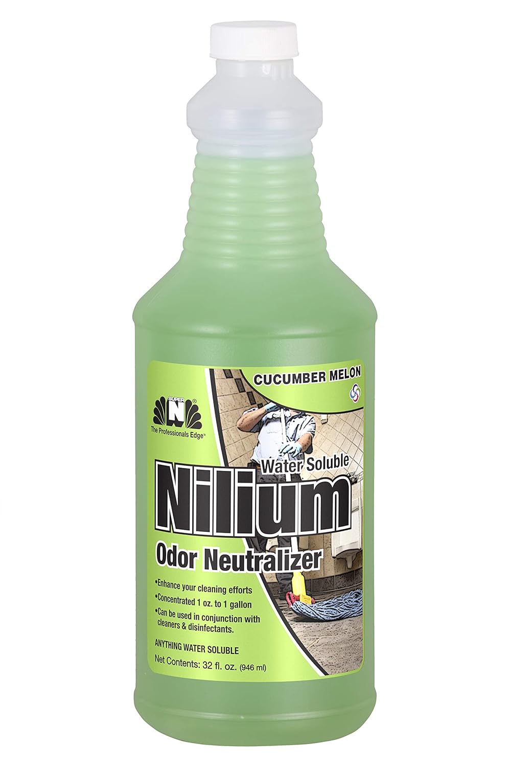 Hospeco® Nilium® Water Soluble Odor Neutralizer, 6x1 Quart, Cucumber Melon (HOS32WSCM)