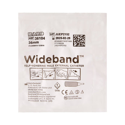 Wide Band® Male External Catheter Self-Adhesive Band Silicone Large (334734_BX)