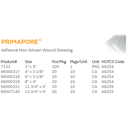 Primapore Island Dressing 2 X 3 Inch Rectangle Sterile Film Backing (899065_BX)