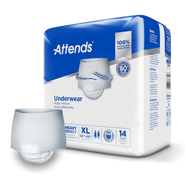 Attends® Care Unisex Adult Absorbent Underwear Pull On with Tear Away Seams X-Large Disposable Heavy Absorbency (771658_BG)