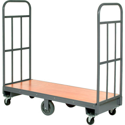 Global Industrial Wood Deck Narrow Aisle U-Boat Platform TrucK, 60"x24", 1500 Lb. Cap. (WB330038)