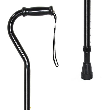 McKesson Offset Cane Steel 29-3/4 to 37-3/4 Inch Height Black (1065217_EA)