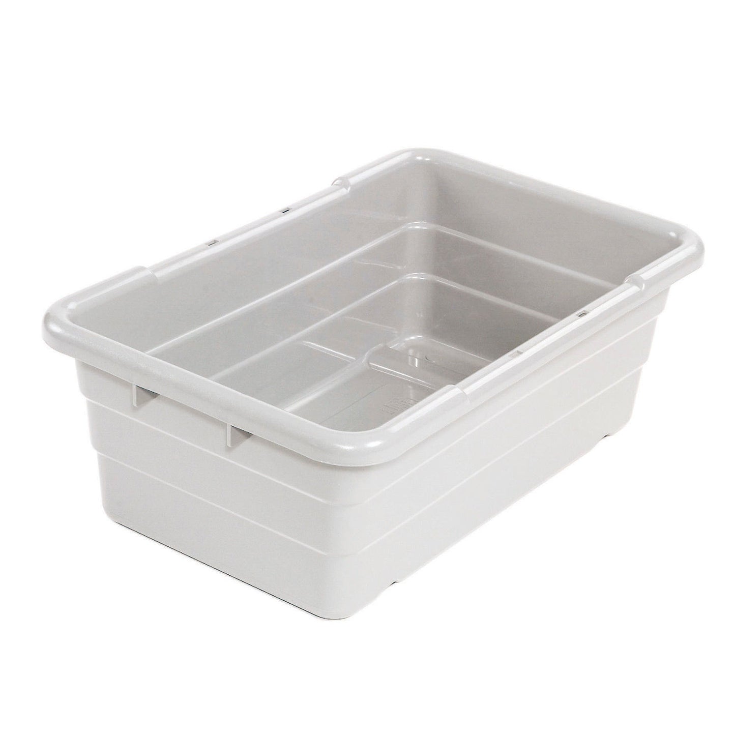 Global Industrial Plastic Cross Stack Nest Tote Tub, 25-1/8"L x 16"W x 8-1/2"H, White (WB334181)