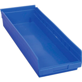 Global Industrial Plastic Nesting Storage Shelf Bin 8-3/8"W x 23-5/8"L x 4"H Blue (WB334190BL)