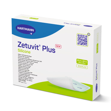 Zetuvit® Plus Silicone Super Absorbent Dressing Silicone Adhesive 8 X 8 Inch Square (1181539_EA)