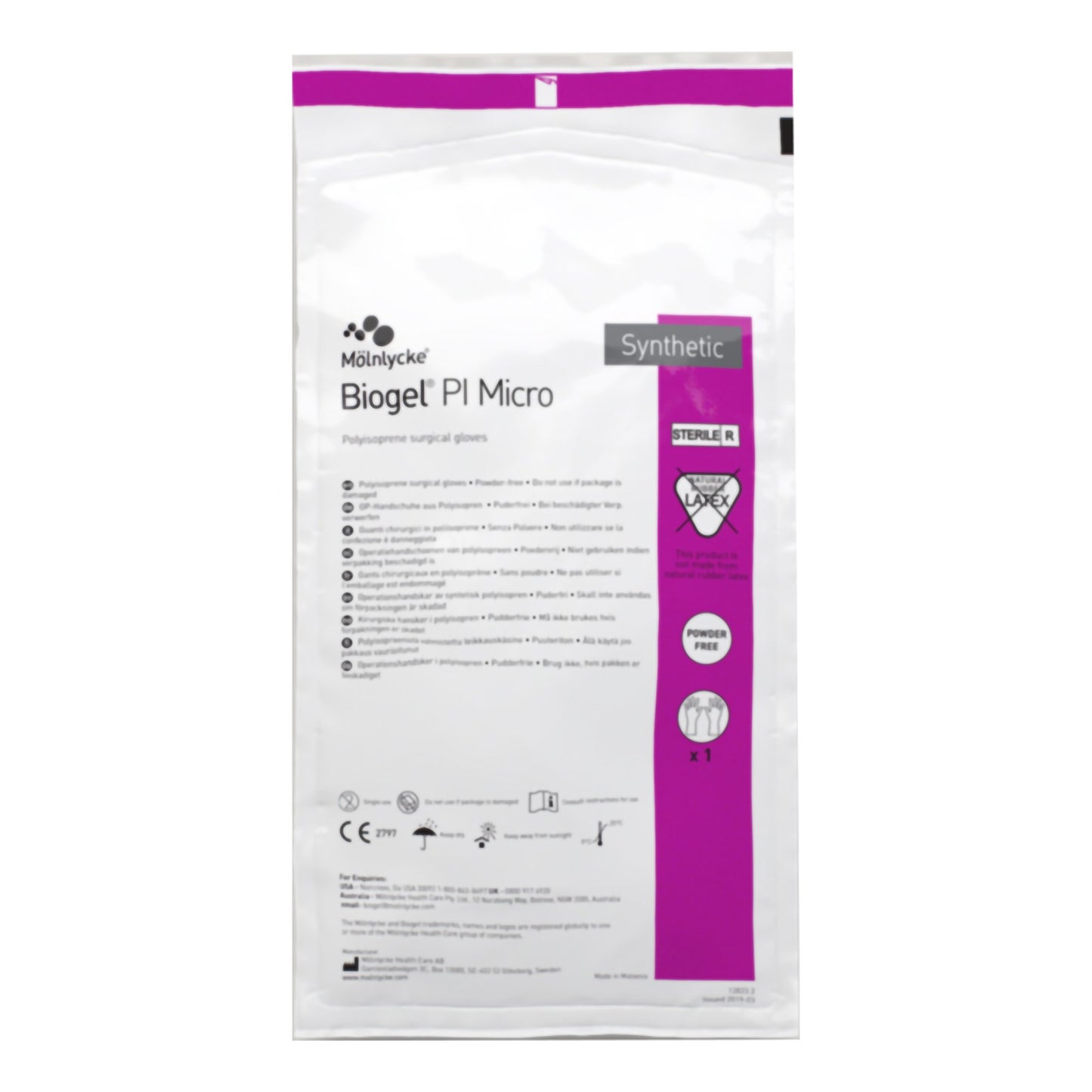 Biogel® PI Micro Surgical Glove Size 7.5 Sterile Polyisoprene Standard Cuff Length Micro-Textured Straw Chemo Tested (962936_BX)