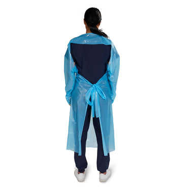 McKesson Protective Procedure Gown One Size Fits Most Blue NonSterile Not Rated Disposable (1247975_CS)