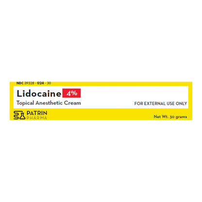 Patrin Pharma Inc Lidocaine HCl 4% Cream 30 Gram (1128103_EA)