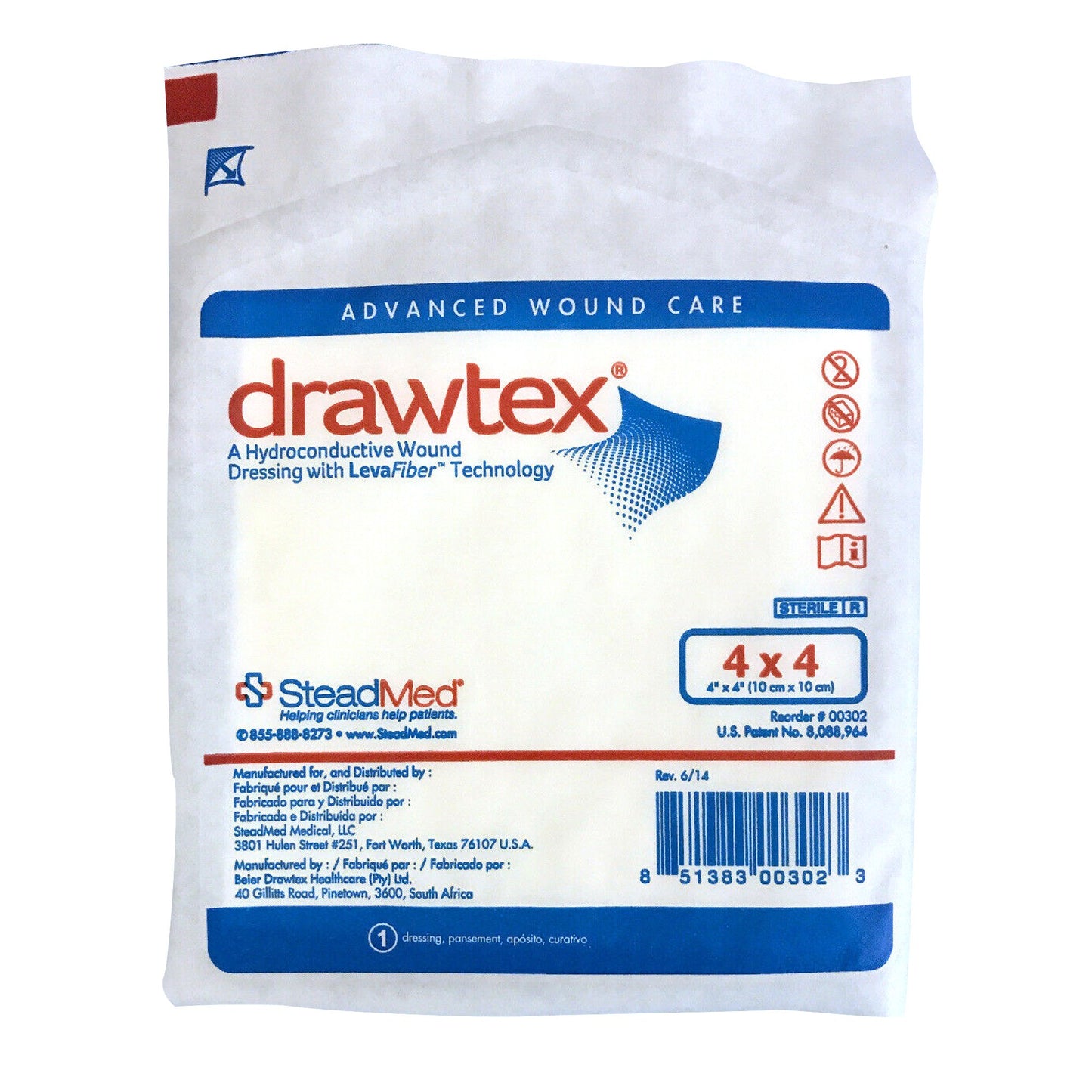 Drawtex® Hydroconductive Wound Dressing 4 X 4 Inch Square (761646_EA)