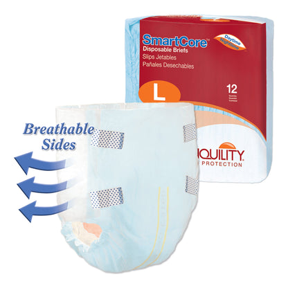 Tranquility SmartCore™ Unisex Adult Incontinence Brief Large Disposable Heavy Absorbency (801662_CS)