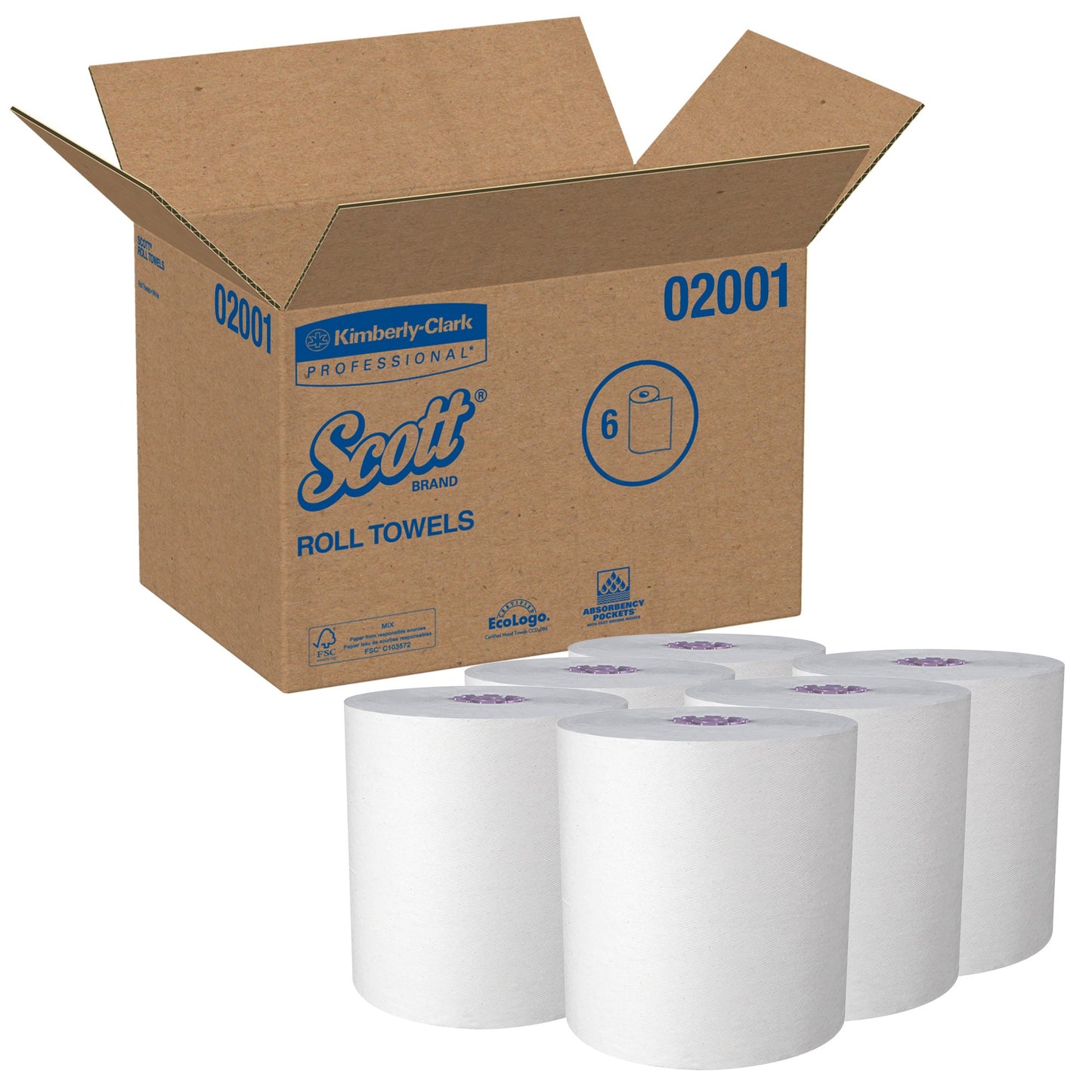 Scott® Essential Paper Towel Hardwound Roll 8 Inch X 950 Foot (1026595_CS)
