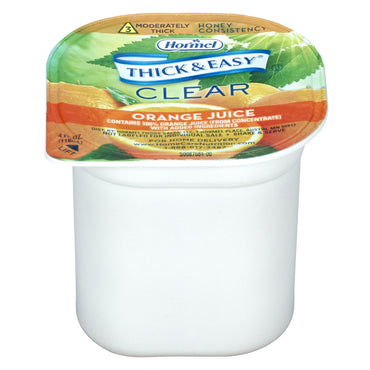 Thick & Easy® Thickened Beverage 4 oz. Portion Cup Orange Flavor Liquid IDDSI Level 3 Moderately Thick/Liquidized (690739_CS)