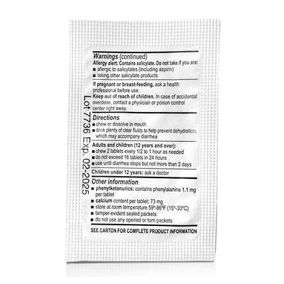 McKesson Brand Anti-Diarrheal 262 mg Strength Tablet 100 per Box (1111737_CS)